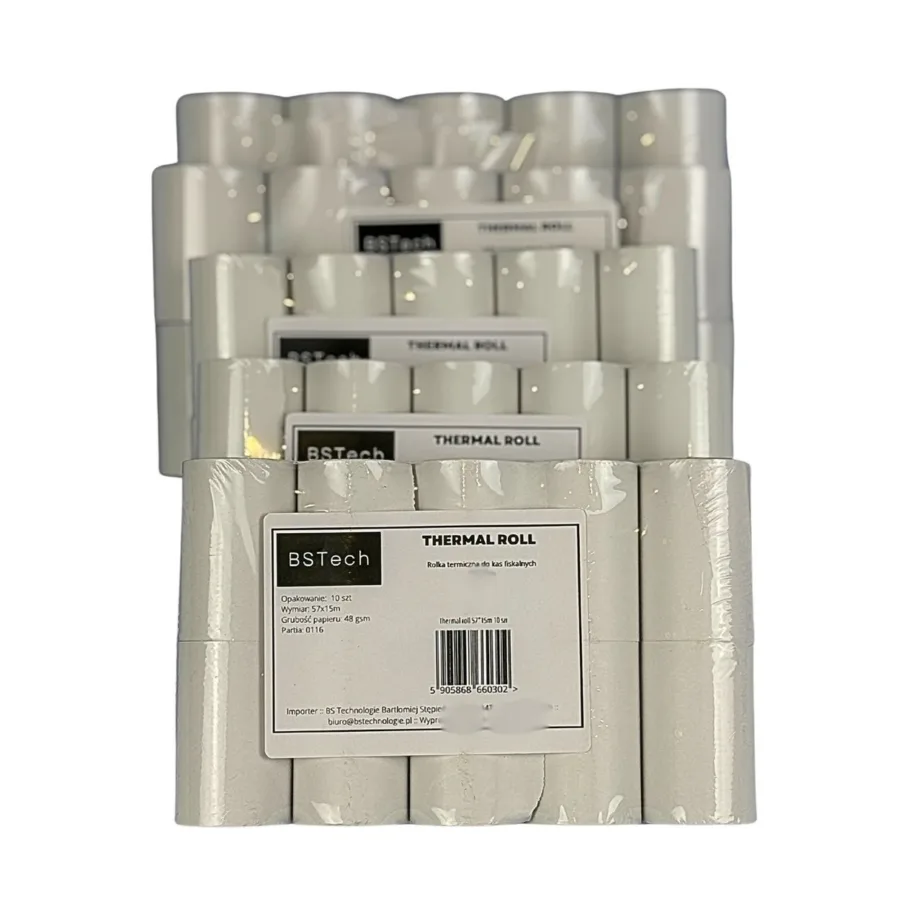 BESTPAK valge termopaberirull kassale 57 mm x 15 m, 10 tk – 6