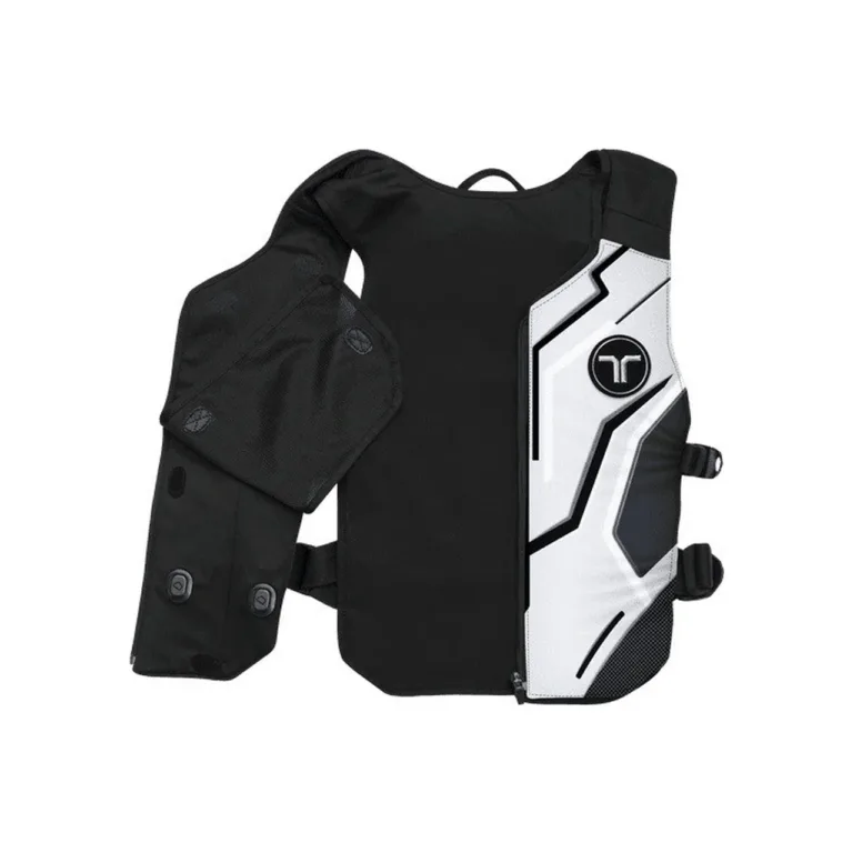 bHaptics TactSuit Air Ash 55 cm valge/vastupidav haptikavest VR-ile, 16 mootorit, 4900 mAh liitiumaku, Bluetooth, 1,12 kg