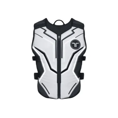 bHaptics TactSuit Air Ash 55 cm valge/vastupidav haptikavest VR-ile, 16 mootorit, 4900 mAh liitiumaku, Bluetooth, 1,12 kg