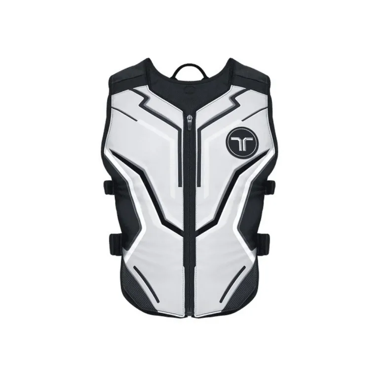 bHaptics TactSuit Air Ash 55 cm valge/vastupidav haptikavest VR-ile, 16 mootorit, 4900 mAh liitiumaku, Bluetooth, 1,12 kg
