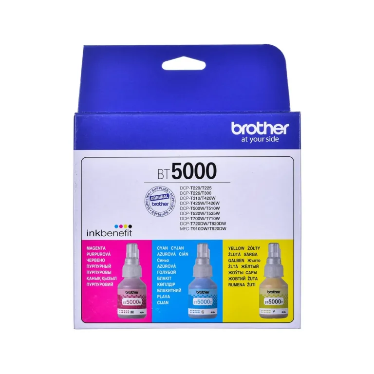 Brother BT5000CLVAL 3×48,8 ml tsüaan/magenta/kollane värvitindikomplekt kuni 5000 lehele, ühilduv