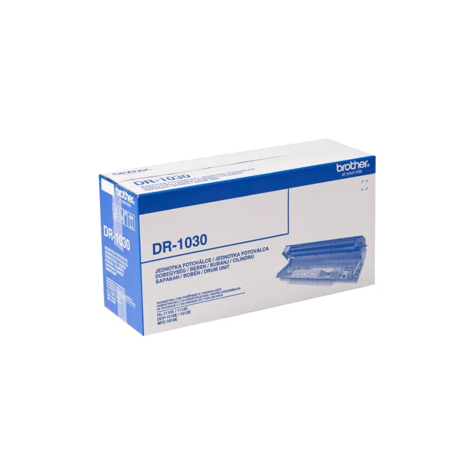 Brother DR-1030 10 000 lehekülje originaaltrummelkassett laserprinterile, sobib mudelitele DCP-1510E/1512E/1610WE/1612WE, HL-1110E/1112E/1210WE/1212WE, MFC-1810E/1910WE
