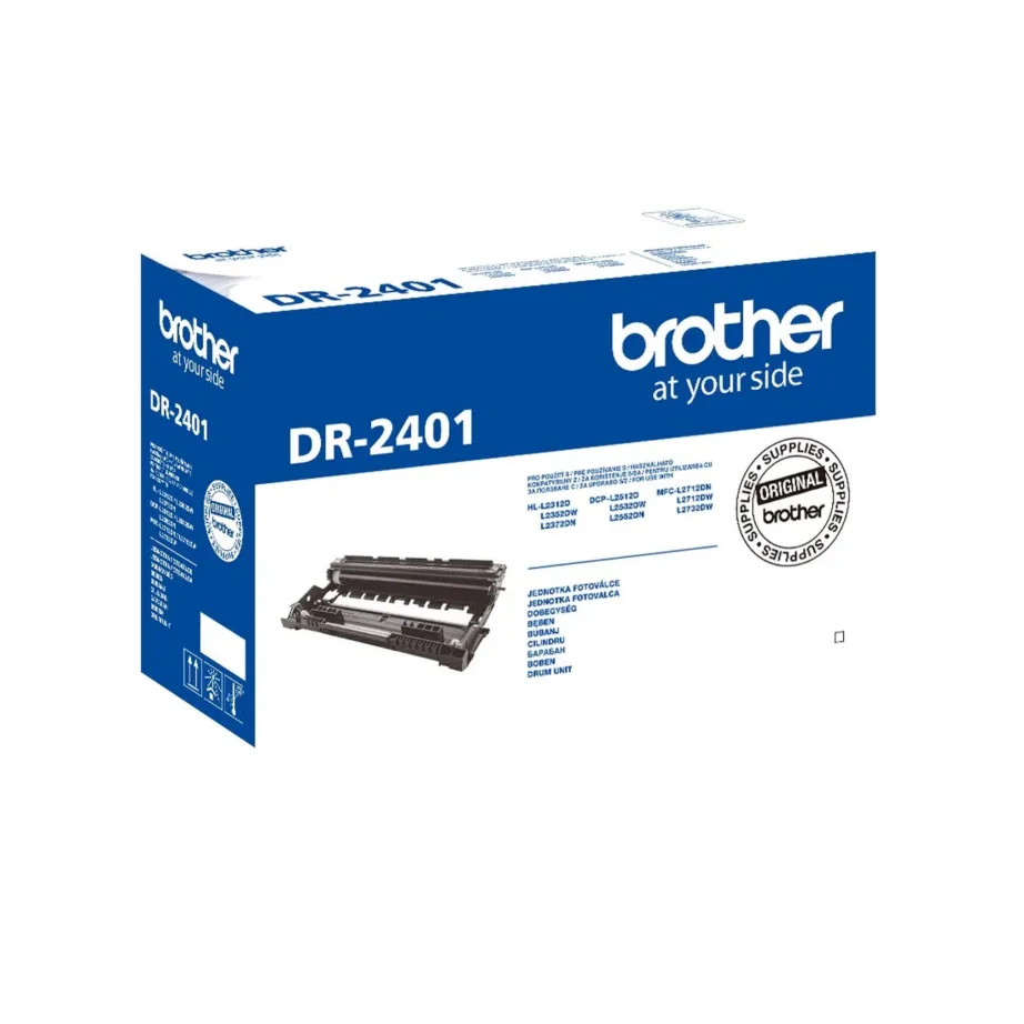 Brother DR-2401 originaal trummelkassett, 12 000 lehte, laserprinterile, sobib DCP-L2512D/2532DW/2552DN, HL-L2312D/2352DW/2372DN, MFC-L2712DN/2712DW/2732DW/2752DW