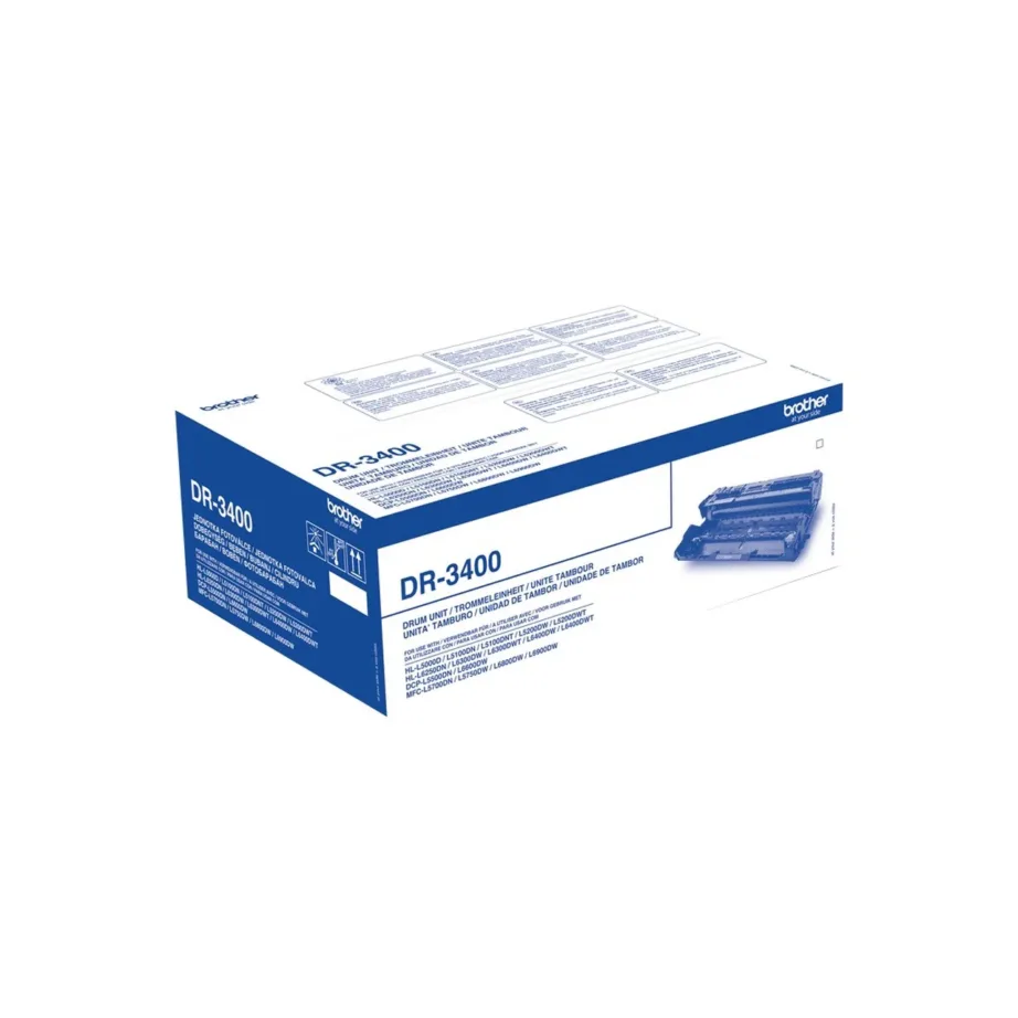 Brother DR-3400 originaal must trummel, 50 000 lehekülge, laserprinteritele HL-L5000D/L5100DN/L5200DW/HL-L6250DN/DCP-L5500DN/MFC-L5750DW, 1 tk