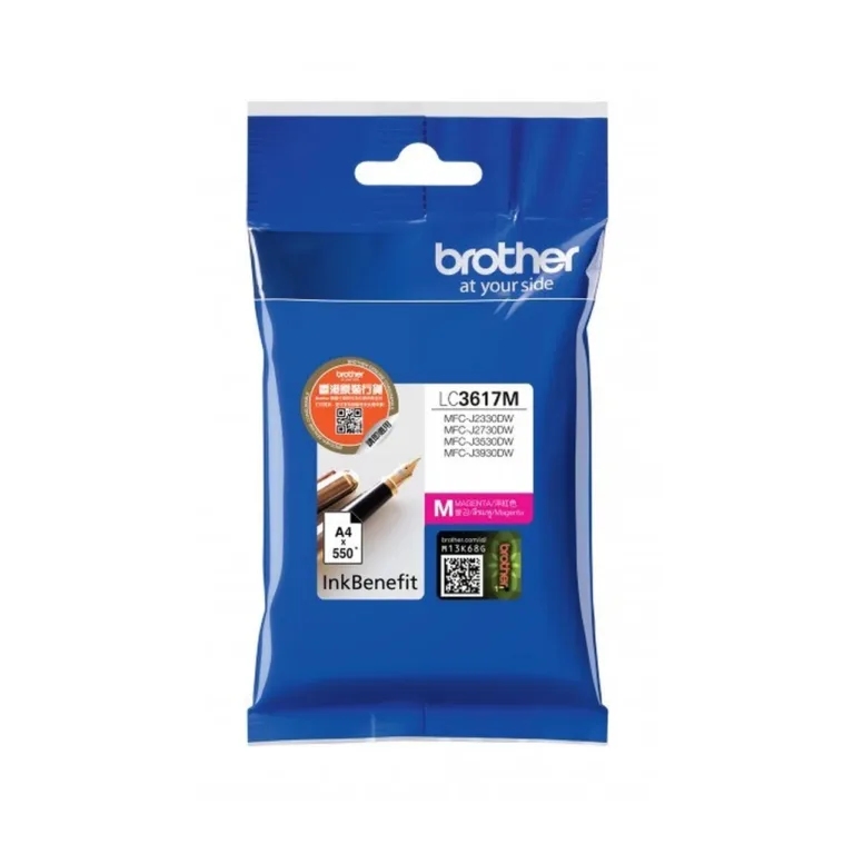 Brother LC-3617M magenta originaal tindikassett, standardtootlikkus, pigmenttint, 550 lehekülge, sobib MFC-J2330DW/J2730DW/J3530DW/J3930DW printeritele