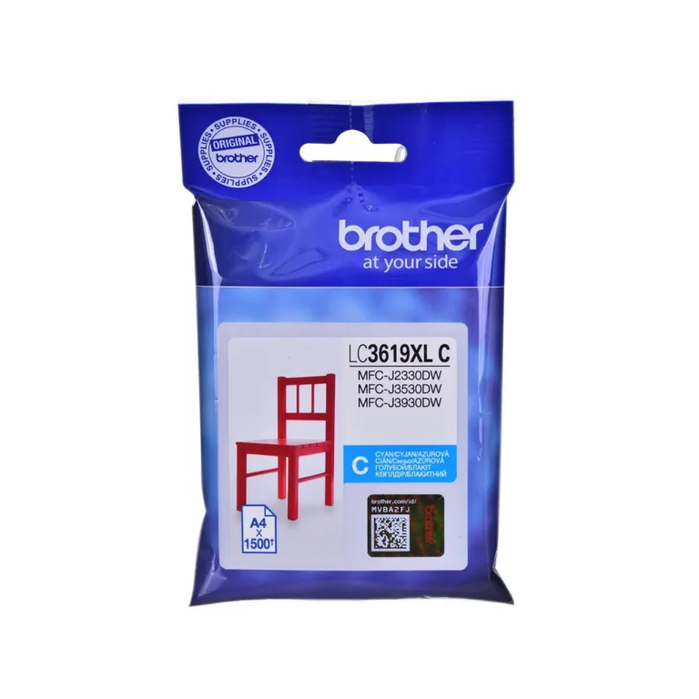Brother LC-3619XLC originaalne tsüaantindikassett, 1500 lehekülge, MFC-J2330DW/J3530DW/J3930DW printeritele