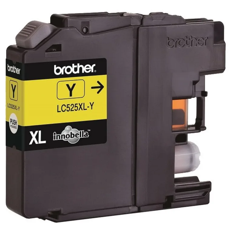 Brother LC525XL-Y originaal kollane pigmenttindikassett, eriti suure tootlusega (1300 lk), ühilduv DCP-J100/J105/MFC-J200 printeritega