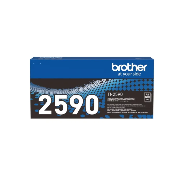 Brother TN-2590 must originaaltooner 1200 lehele, ühes pakis, sobib MFC-L2922DW/MFC-L2862DW/MFC-L2802DN/MFC-L2802DW