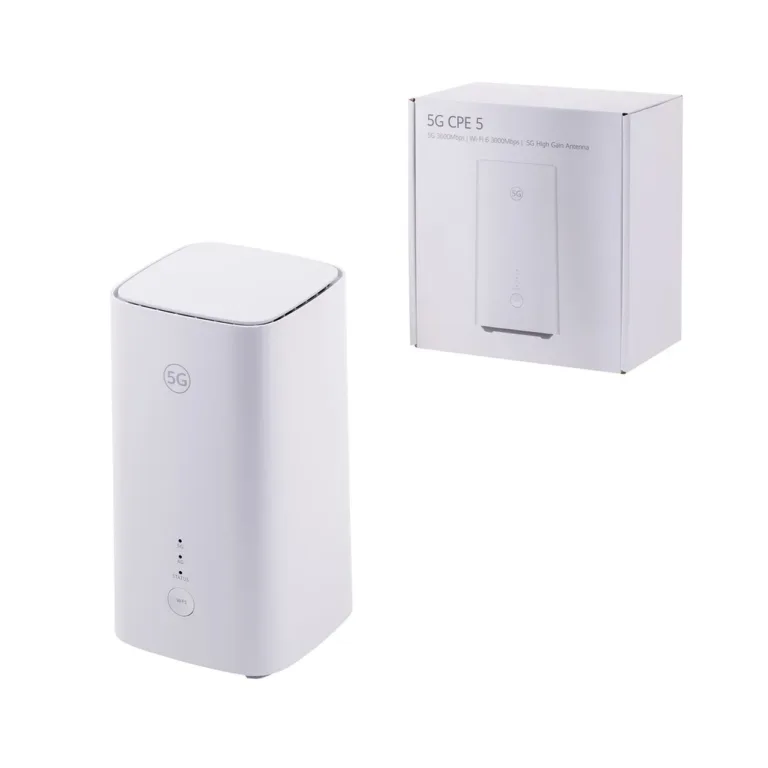 Brovi 5G CPE 5 H155-381 valge Wi-Fi 6 ruuter, 3600 Mbps, 5G/4G, NanoSIM, sisseehitatud antennidega