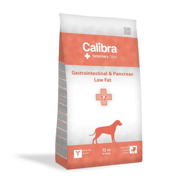 Calibra Veterinary Diets Gastrointestinal & Pancreas Low Fat 12 kg lõhega gluteenivaba kuivtoit täiskasvanud koertele