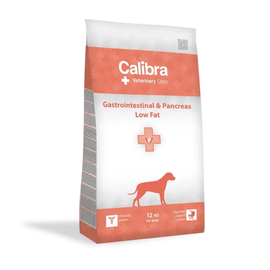 Calibra Veterinary Diets Gastrointestinal & Pancreas Low Fat 12 kg lõhega gluteenivaba kuivtoit täiskasvanud koertele