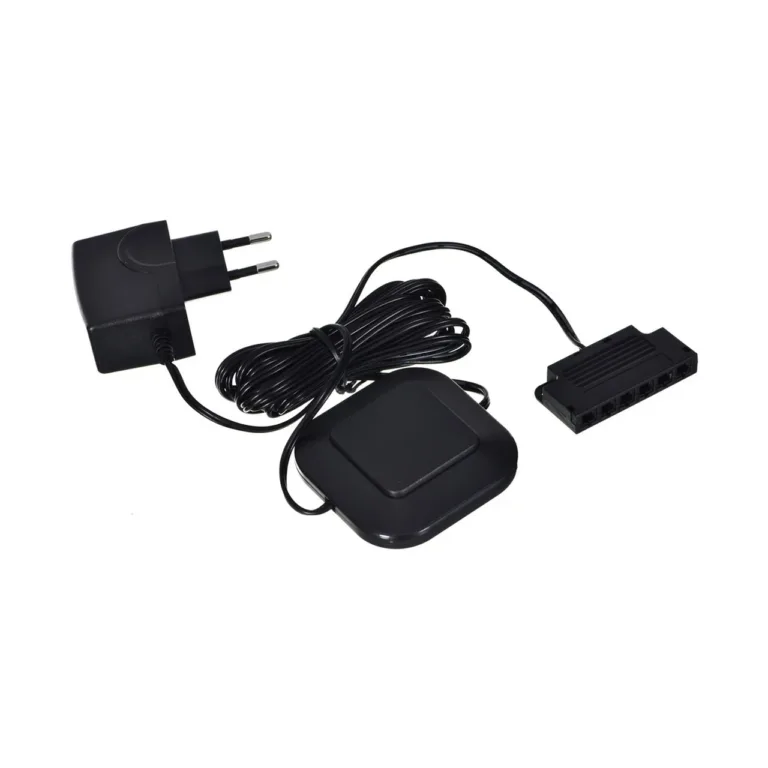Cama MEBLE 3LED must ristkülikukujuline pinnapealne LED-valgusti, 3 tk, külm valge valgus, toiteadapteriga