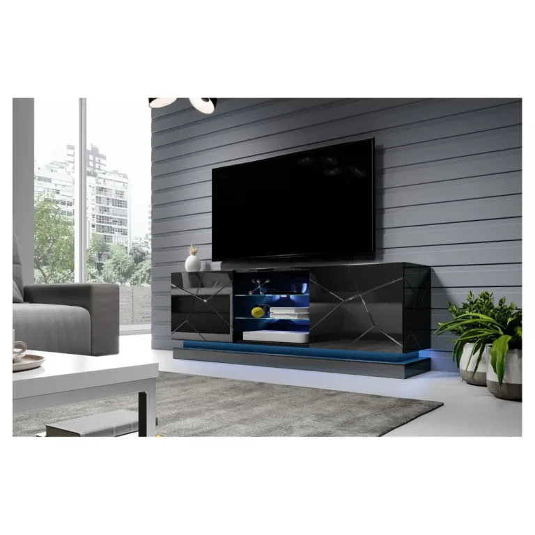 Cama MEBLE QIU RTV160 RGB 160 cm pinnapealne RGB LED-valgusti telerialusele, 1 tk, vooluvõrgutoitega