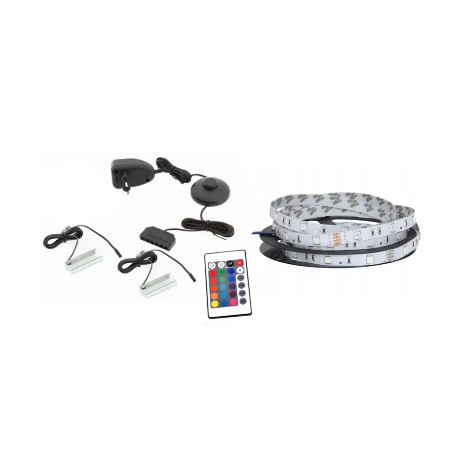 Cama MEBLE QIU RTV160 RGB 160 cm pinnapealne RGB LED-valgusti telerialusele, 1 tk, vooluvõrgutoitega