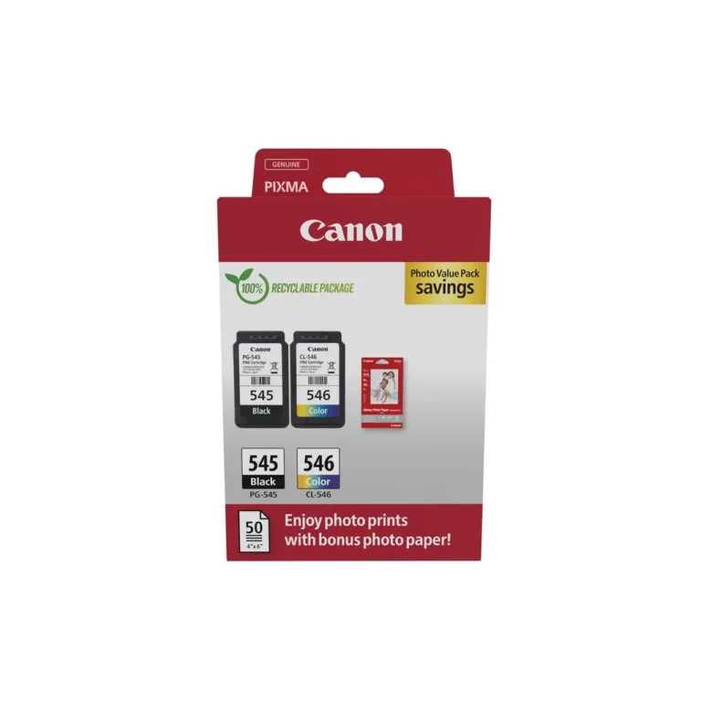 Canon 8287B008 originaalne must ja värviline tindikasseti komplekt (2 tk, 8 ml, 180 lehte) PIXMA iP2850/MG2550/TS3150 printeritele