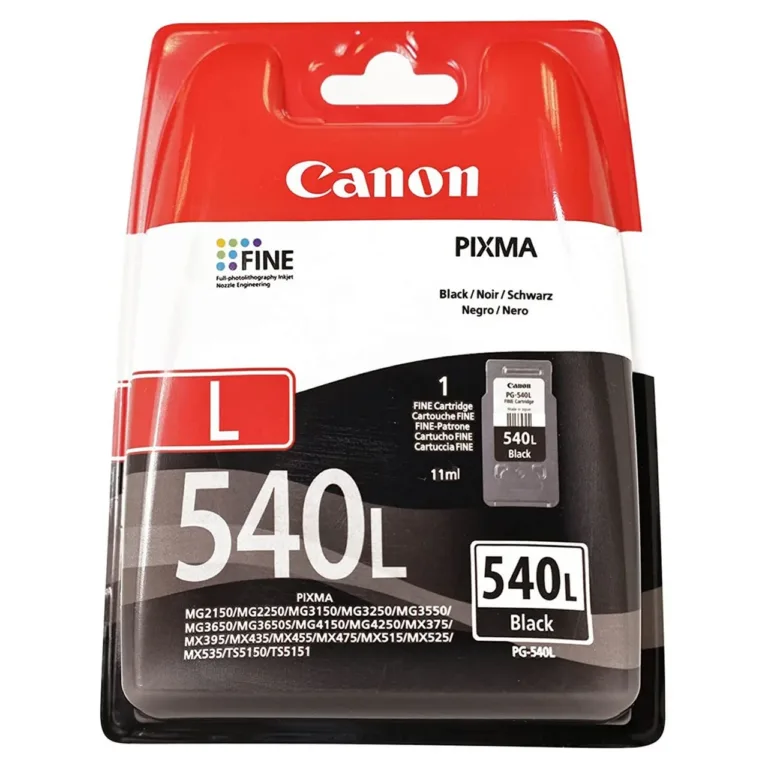 Canon PG-540L 11 ml must originaaltindikassett 1 tk, kuni 300 lehekülge, sobib PIXMA MG ja MX seeria printeritele