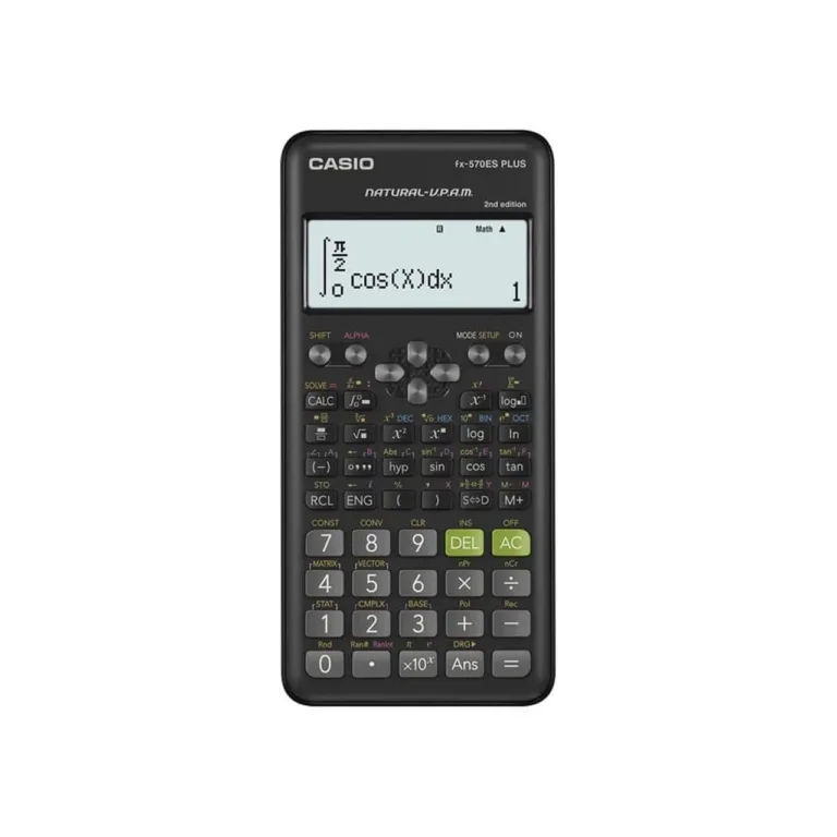 Casio FX-570ESPLUS-2 must teaduslik kalkulaator 77x162 mm, 417 funktsiooni, kõvakaanega