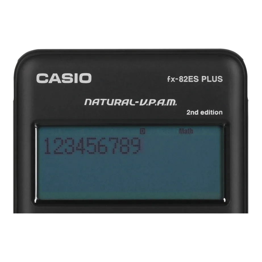 Casio FX-82ESPLUS-2 must teaduslik taskukalkulaator, 252 funktsiooni, 12 numbrikohta, 77×162 mm, AAA patareiga – 5