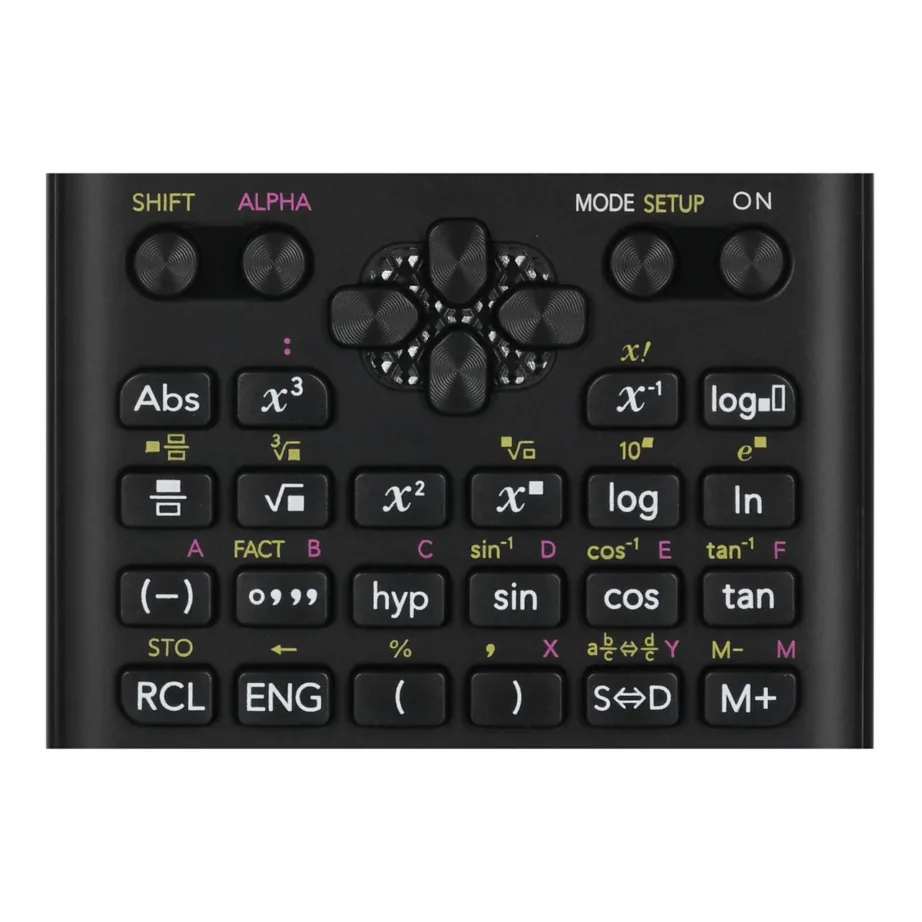 Casio FX-82ESPLUS-2 must teaduslik taskukalkulaator, 252 funktsiooni, 12 numbrikohta, 77×162 mm, AAA patareiga – 6