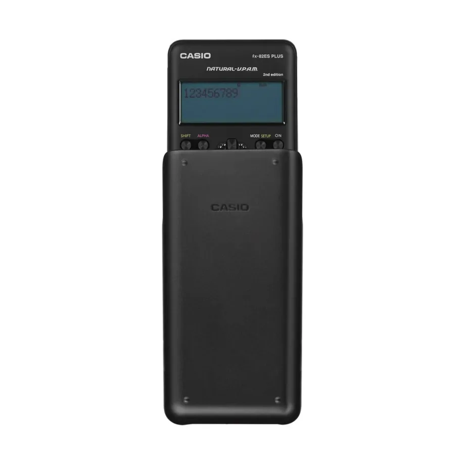 Casio FX-82ESPLUS-2 must teaduslik taskukalkulaator, 252 funktsiooni, 12 numbrikohta, 77×162 mm, AAA patareiga – 8