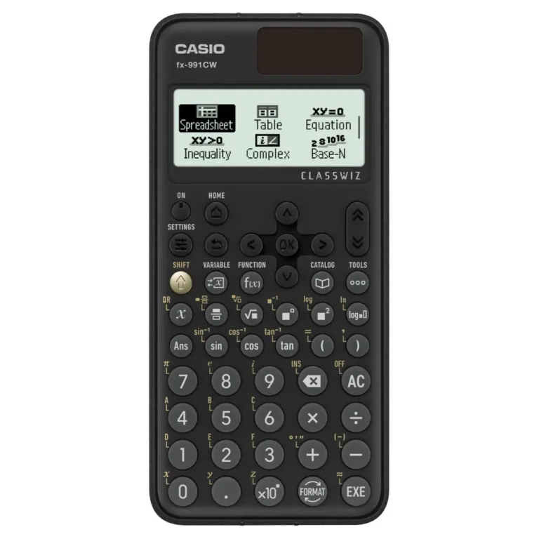 Casio FX-991CW must teaduslik kalkulaator 12-kohalise punktmaatriksekraaniga, tugeva kaitsekattega, taskumudel