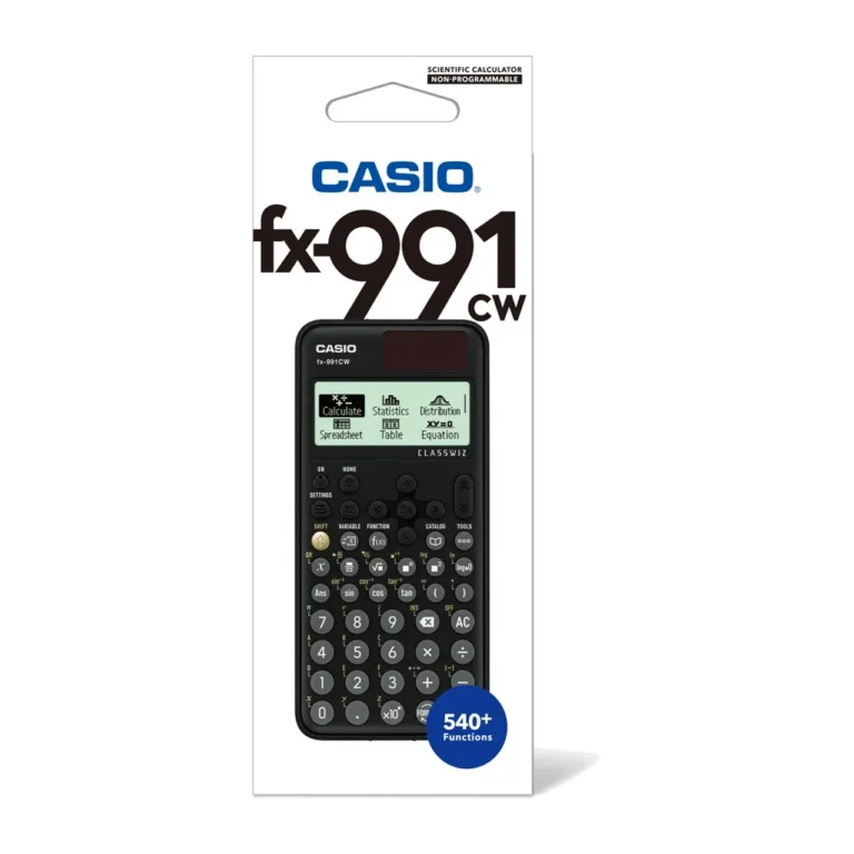 Casio FX-991CW must teaduslik kalkulaator 12-kohalise punktmaatriksekraaniga, tugeva kaitsekattega, taskumudel