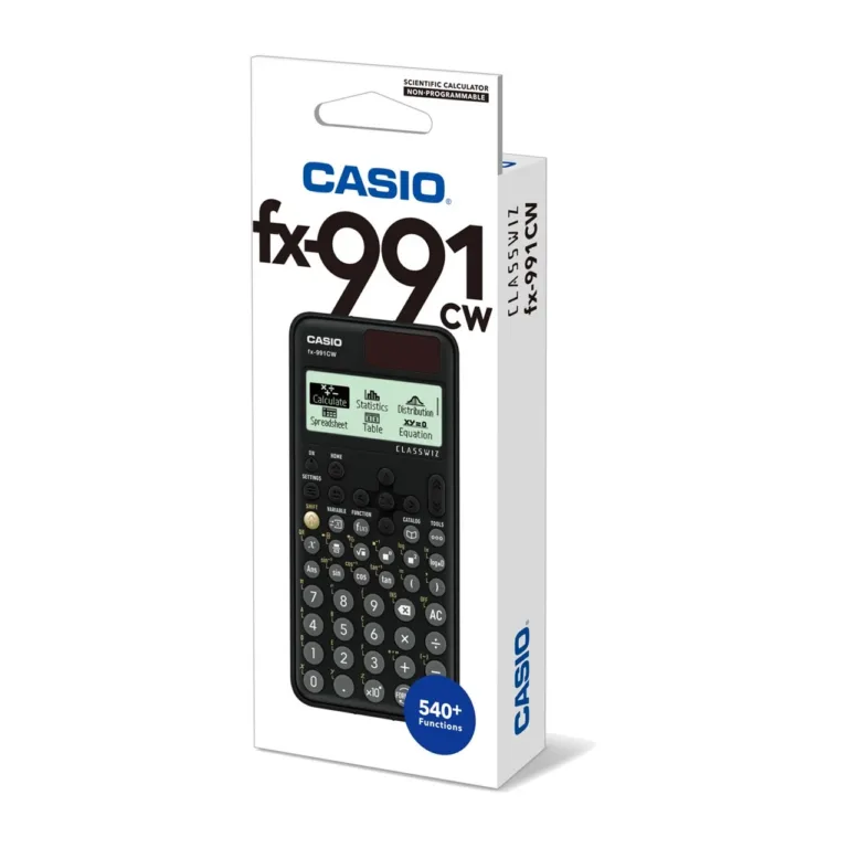 Casio FX-991CW must teaduslik kalkulaator 12-kohalise punktmaatriksekraaniga, tugeva kaitsekattega, taskumudel