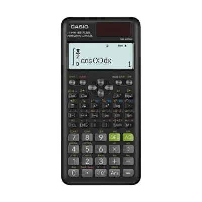 Casio FX-991ES Plus 2 teaduslik taskukalkulaator, 12-kohaline ekraan, 417 funktsiooni, päikese- ja patareitoide, 162x77x11 mm, must