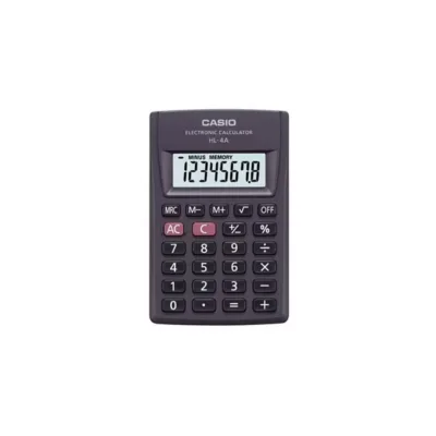 Casio HL-4A 8-kohaline must taskukalkulaator 56x87 mm plastikust, patareitoitega