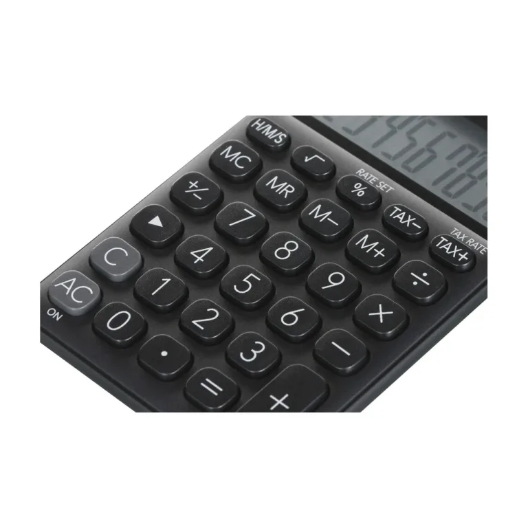 Casio SL-310UC-BK 10-kohaline must taskukalkulaator, 118x70x8,4 mm, aku/päikesetoide