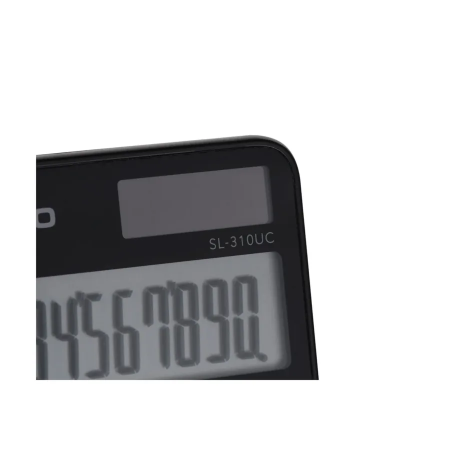 Casio SL-310UC-BK 10-kohaline must taskukalkulaator, 118x70x8,4 mm, aku/päikesetoide – 5