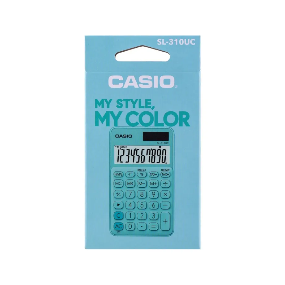 Casio SL-310UC-GN 10-kohaline roheline taskukalkulaator, päikese- ja patareitoitega, 118x70x8 mm, 50 g – 4