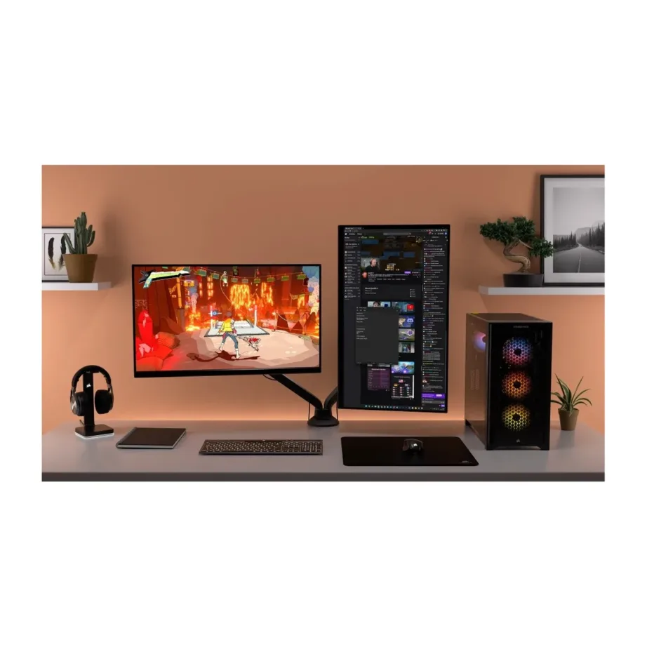 Corsair Xeneon 315QHD165 CM-9020007-PE 31,5″ Quad HD IPS 165 Hz LED mängumonitor, must, G-Sync/FreeSync, kõrguse reguleerimine - 9