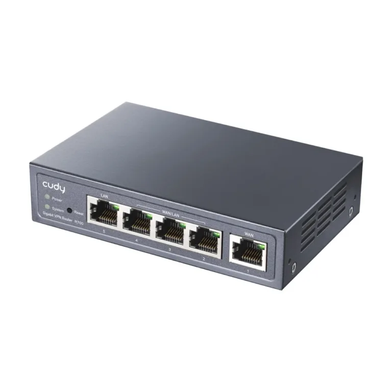 Cudy R700 119x85x28 mm hall metallist gigabit multi-wan VPN-ruuter, 1xWAN, 3xLAN, DRAM 128 MB, 16 MB välkmälu, tulemüüriga