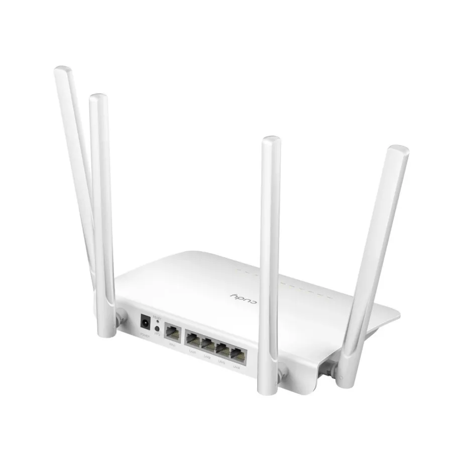 Cudy WR1300 valge kaheribaline Wi-Fi 5 (AC1200) gigabitruuter 4 antenniga, 300+867 Mbit/s, 4x Gigabit LAN, vanemliku järelevalve ja VPN-toega (204,8×137,5×38,3 mm) – 3