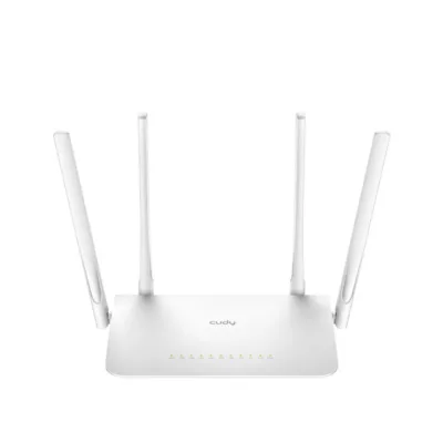 Cudy WR1300 valge kaheribaline Wi-Fi 5 (AC1200) gigabitruuter 4 antenniga, 300+867 Mbit/s, 4x Gigabit LAN, vanemliku järelevalve ja VPN-toega (204,8x137,5x38,3 mm)