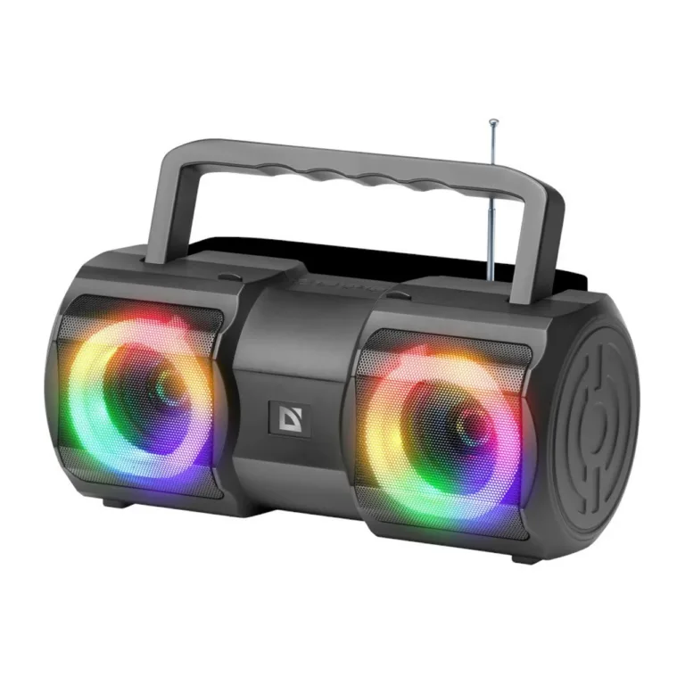 Defender Beatbox 20 must, 20W kaasaskantav Bluetooth-kõlar FM-raadio, USB/TF, 2400 mAh aku, mikrofoni sisendiga