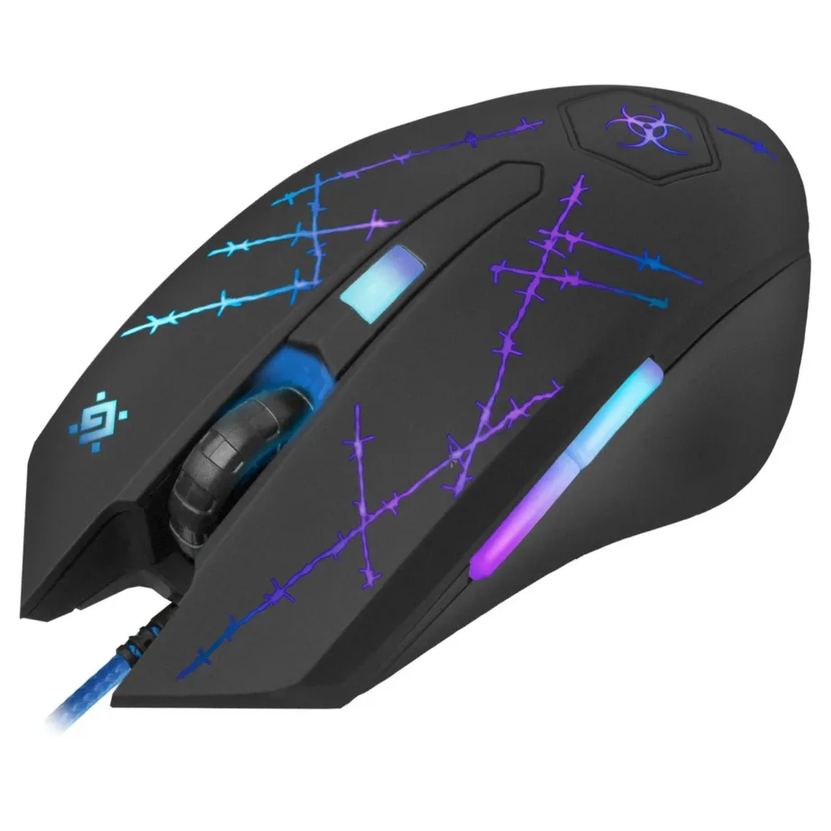 Defender Forced GM-020L 3200 DPI valgustusega USB-mängurihiir 5 nupu ja hiirematiga, must, ambidextrous – 2