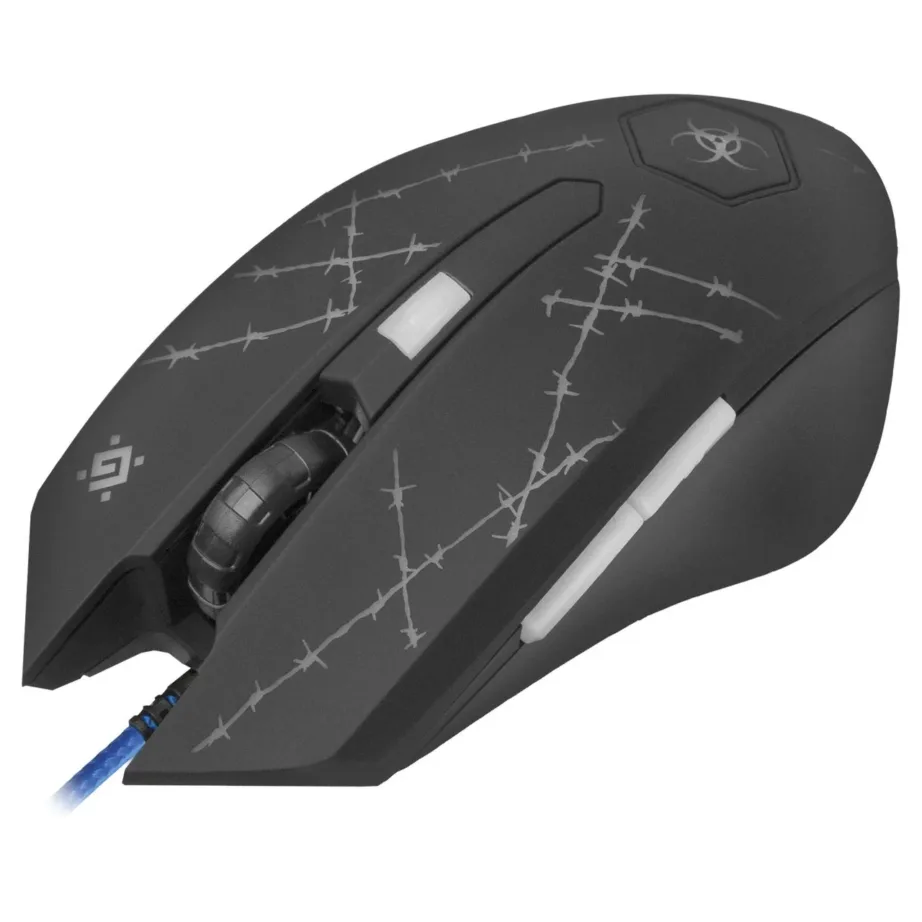 Defender Forced GM-020L 3200 DPI valgustusega USB-mängurihiir 5 nupu ja hiirematiga, must, ambidextrous – 11