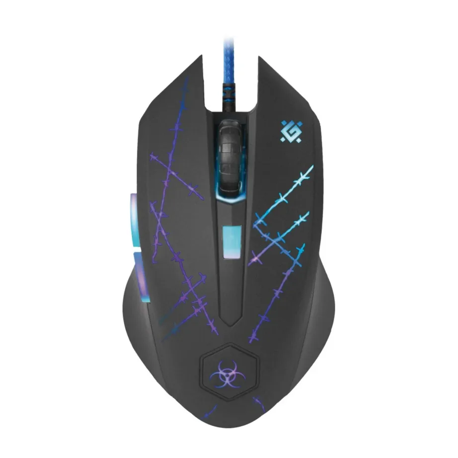 Defender Forced GM-020L 3200 DPI valgustusega USB-mängurihiir 5 nupu ja hiirematiga, must, ambidextrous – 4