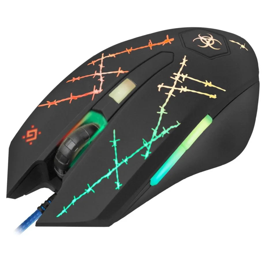 Defender Forced GM-020L 3200 DPI valgustusega USB-mängurihiir 5 nupu ja hiirematiga, must, ambidextrous – 10