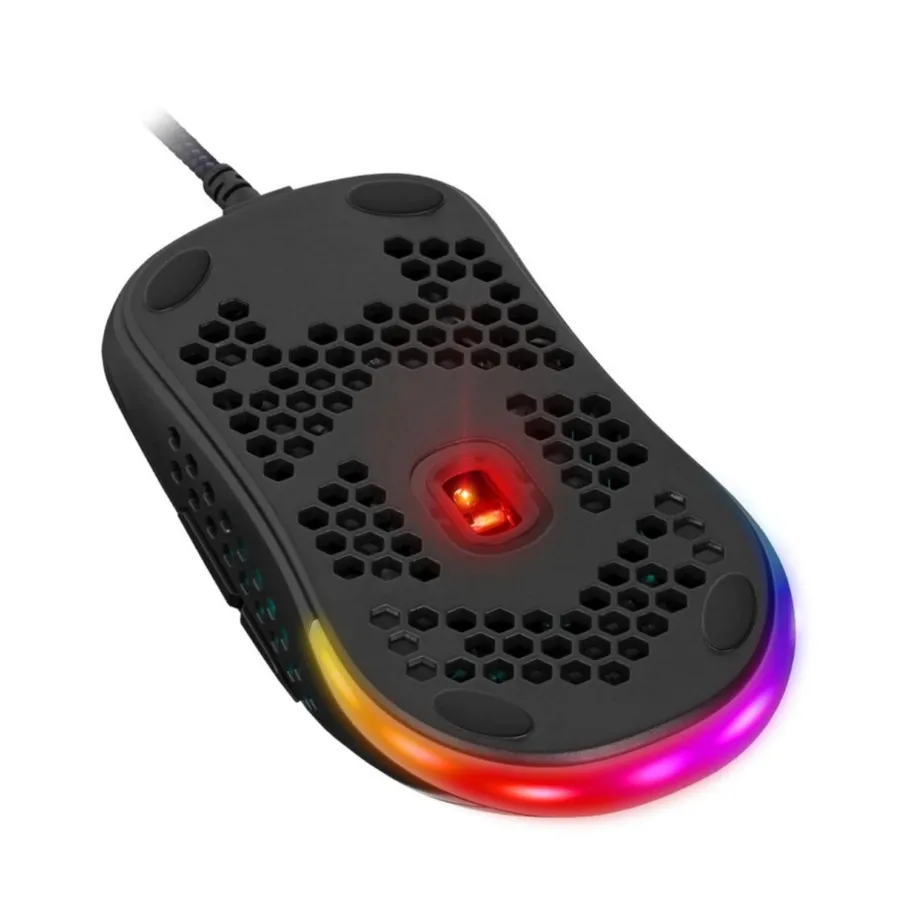 Defender GM-620L Shepard 7200 DPI must juhtmega ambidekster mängurihiir, 6 nuppu, RGB valgustus, 1,7 m USB – 3