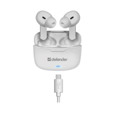 Defender TWINS 903 valged in-ear Bluetooth 5.0 juhtmevabad kõrvaklapid mikrofoniga, 4h kõneaeg