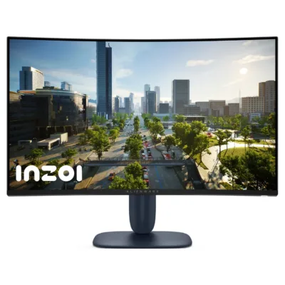 Dell Alienware AW3225DM 31,5" kumer mängumonitor, 2560x1440 WQHD, 180 Hz, VA, DisplayHDR 400, AMD FreeSync, sinise valguse vähendusega, must/sinine