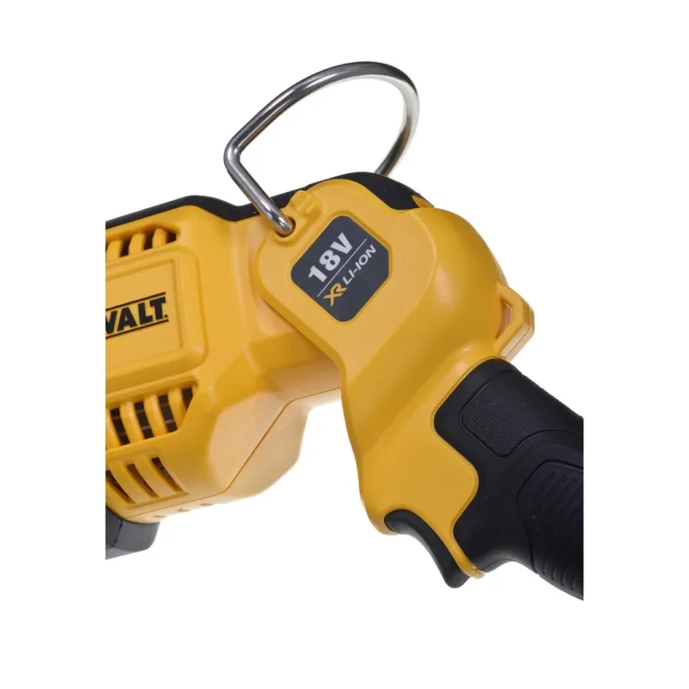 DeWalt DCL043-XJ 1000 lm LED töövalgusti, 90° pööratav pea, riputusaas, must/kollane, riputatav, aku ja laadija ei kuulu komplekti