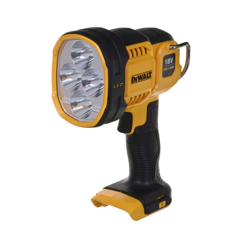 DeWalt DCL043-XJ 1000 lm LED töövalgusti, 90° pööratav pea, riputusaas, must/kollane, riputatav, aku ja laadija ei kuulu komplekti