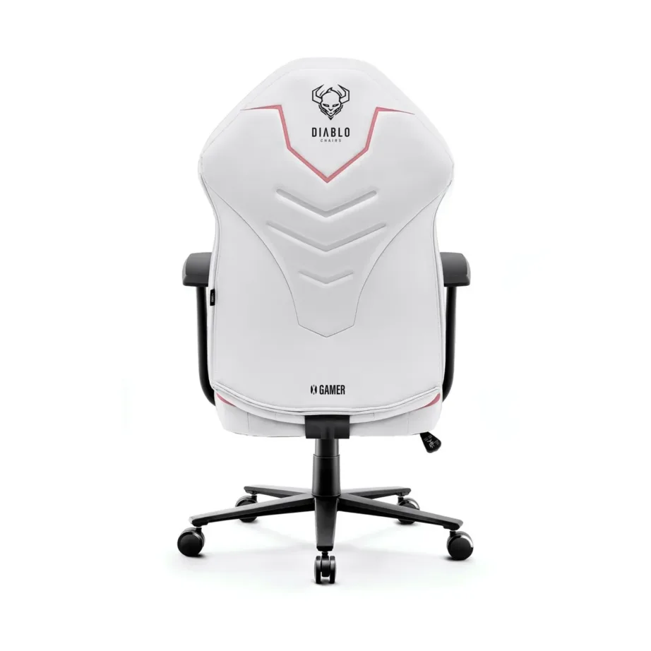Diablo Chairs X-Gamer 1191 roosa/valge kangast mänguritool reguleeritava seljatoega – 4