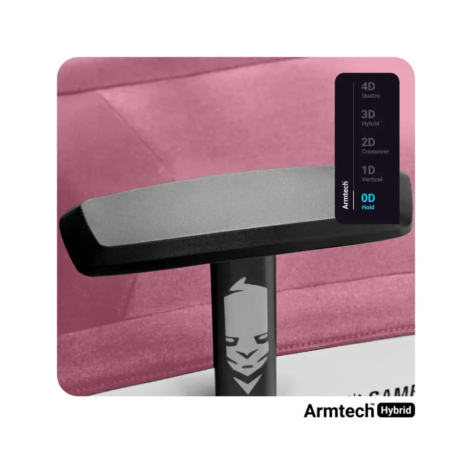 Diablo Chairs X-Gamer 1191 roosa/valge kangast mänguritool reguleeritava seljatoega – 7