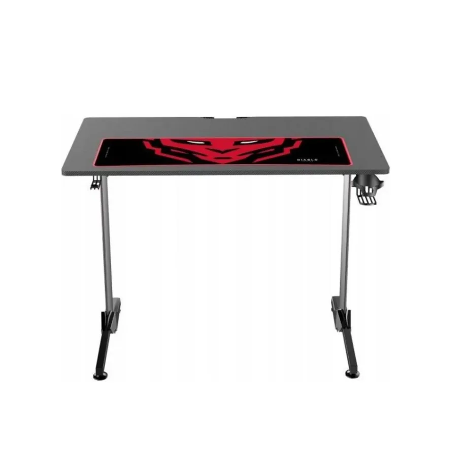 Diablo Chairs X-Mate 1000 100x60x75 cm must-punaste detailidega ergonoomiline mängurilaud, sirge lauaplaat – 2