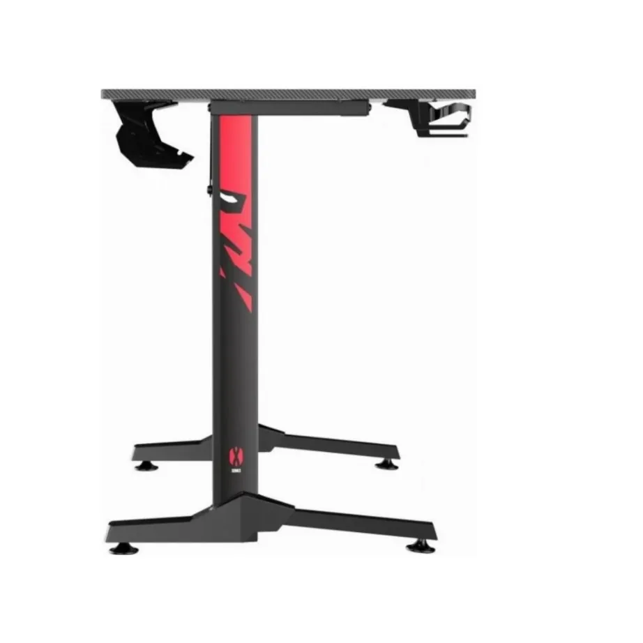 Diablo Chairs X-Mate 1000 100x60x75 cm must-punaste detailidega ergonoomiline mängurilaud, sirge lauaplaat – 4